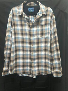 Beta Venturing button down men's plaid shirt, XL